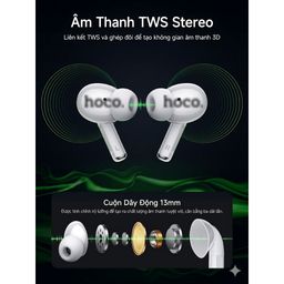Tai nghe không dây Hoco EW59, Bluetooth 5.3, chức năng sạc không dây từ tính,…