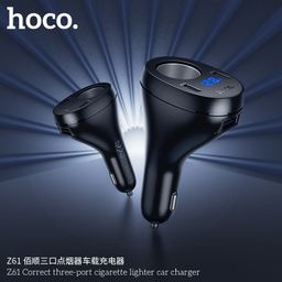 Tẩu Sạc Ô Tô HOCO Z61 3 Cổng Tiện Lợi Kết Nối Ổn Định- Công Suất 17W Mượt Mà