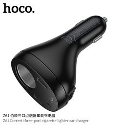 Tẩu Sạc Ô Tô HOCO Z61 3 Cổng Tiện Lợi Kết Nối Ổn Định- Công Suất 17W Mượt Mà
