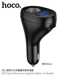 Tẩu Sạc Ô Tô HOCO Z61 3 Cổng Tiện Lợi Kết Nối Ổn Định- Công Suất 17W Mượt Mà