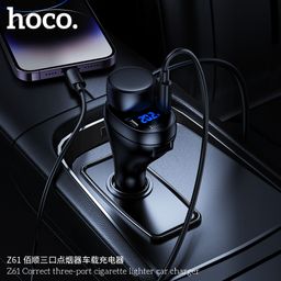 Tẩu Sạc Ô Tô HOCO Z61 3 Cổng Tiện Lợi Kết Nối Ổn Định- Công Suất 17W Mượt Mà
