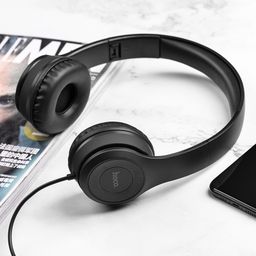 Tai Nghe Chụp Tai HOCO W21 - Siêu Bass Đệm Tai Siêu Mềm Dây Dài 1.2M Bền Bỉ