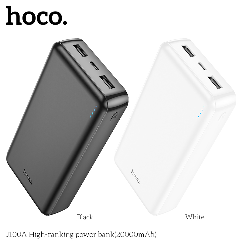 Pin Sạc Dự Phòng Hoco J100A Dung Lượng Lớn 20000mAh Đèn LED Hiển Thị Nguồn Điện Tiện Lợi
