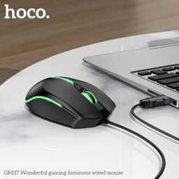 Chuột Có Dây Hoco GM37 Sành Điệu Độ Nhạy Cao 2400DPI Đèn LED Đổi Màu Cho Máy T…