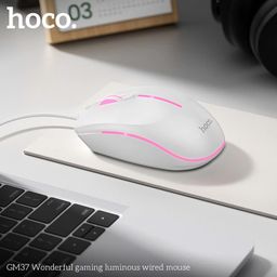 Chuột Có Dây Hoco GM37 Sành Điệu Độ Nhạy Cao 2400DPI Đèn LED Đổi Màu Cho Máy T…