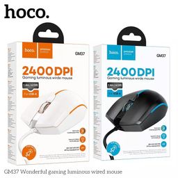 Chuột Có Dây Hoco GM37 Sành Điệu Độ Nhạy Cao 2400DPI Đèn LED Đổi Màu Cho Máy T…