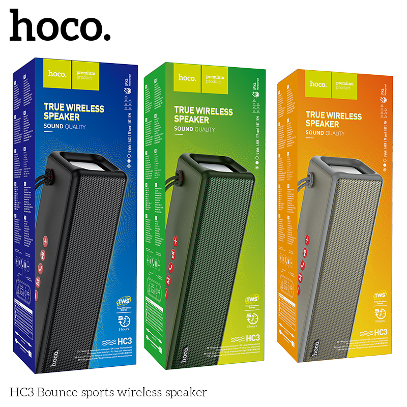 Loa Bluetooth HOCO HC3 Bounce Premium - Âm Thanh Stereo Bùng Nổ - Bluetooth 5.0 - Pin 2400mAh