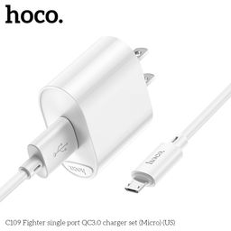 Bộ Sạc HOCO C109 ( US ) Fighter Universal Set – Micro USB / Type-C / L – Sạc N…