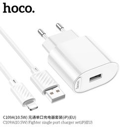 Bộ Củ Cáp HOCO C109A (EU) Fighter 10.5W - Cáp 1m Chuẩn EU – Sạc Ổn Định Cho Mọ…