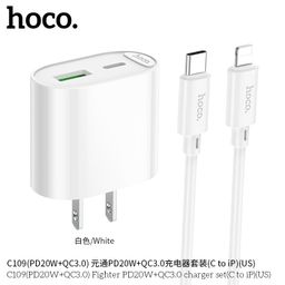 Bộ Sạc Nhanh HOCO C109 (US) Fighter- Sạc Nhanh PD20W-QC3.0 - Sạc Ổn Định Cho M…