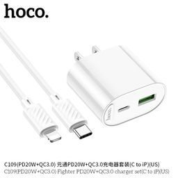 Bộ Sạc Nhanh HOCO C109 (US) Fighter- Sạc Nhanh PD20W-QC3.0 - Sạc Ổn Định Cho M…
