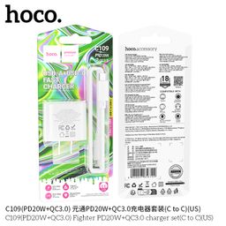 Bộ Sạc Nhanh HOCO C109 (US) Fighter- Sạc Nhanh PD20W-QC3.0 - Sạc Ổn Định Cho M…