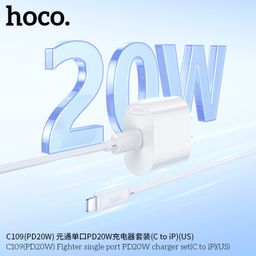 Bộ Sạc Nhanh HOCO C109 (US) Fighter- Sạc Nhanh PD20W-QC3.0 - Sạc Ổn Định Cho M…