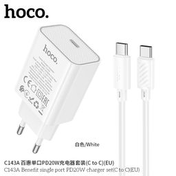 Bộ Sạc Nhanh Hoco C143/C143A (US&EU) PD20W Kèm Cáp 1M, Sạc Nhanh Ổn Định, Thiế…