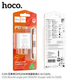Bộ Sạc Nhanh Hoco C143/C143A (US&EU) PD20W Kèm Cáp 1M, Sạc Nhanh Ổn Định, Thiế…