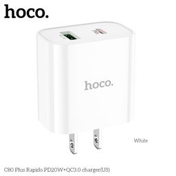 Củ Sạc Nhanh Hoco C80/C80 Plus (US) PD20W QC3.0 Nhỏ Gọn Hỗ Trợ Sạc Nhanh Cho N…