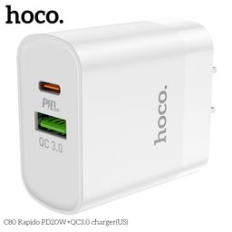 Củ Sạc Nhanh Hoco C80/C80 Plus (US) PD20W QC3.0 Nhỏ Gọn Hỗ Trợ Sạc Nhanh Cho N…