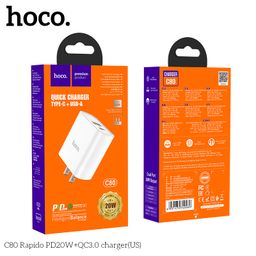 Củ Sạc Nhanh Hoco C80/C80 Plus (US) PD20W QC3.0 Nhỏ Gọn Hỗ Trợ Sạc Nhanh Cho N…