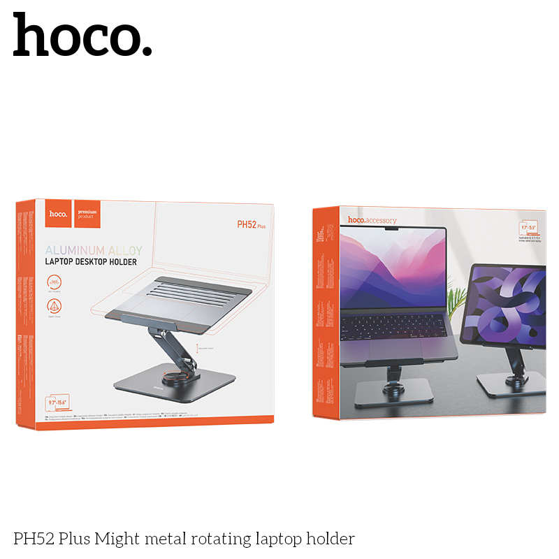 Giá Đỡ Laptop HOCO PH52 Plus Cao Cấp - Xoay Linh Hoạt - Chống Trượt - Siêu Chắc Chắn- Chịu Tải 4.5Kg