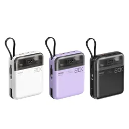Sạc dự phòng REMAX RPP-603 20.000mAh sạc nhanh 22.5W tích hợp 2 cáp typeC và I…