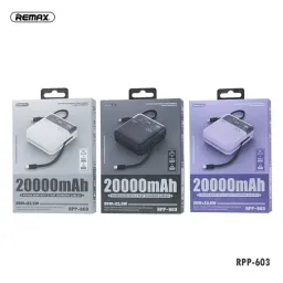 Sạc dự phòng REMAX RPP-603 20.000mAh sạc nhanh 22.5W tích hợp 2 cáp typeC và I…
