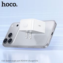 Củ Sạc Nhanh Hoco C161 PD40W Type-C Hỗ Trợ PPS PD3.2 Thiết Kế Nhỏ Gọn Cho Điện…
