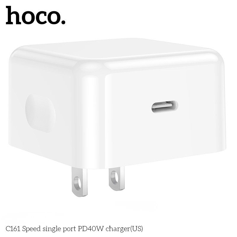 Củ Sạc Nhanh Hoco C161 PD40W Type-C Hỗ Trợ PPS PD3.2 Thiết Kế Nhỏ Gọn Cho Điện Thoại Máy Tính Bảng