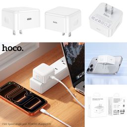Củ Sạc Nhanh Hoco C161 PD40W Type-C Hỗ Trợ PPS PD3.2 Thiết Kế Nhỏ Gọn Cho Điện…