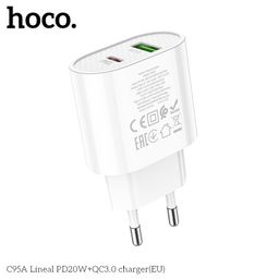 Củ Sạc Hoco C95A (EU) - Sạc Nhanh PD20W QC3.0, Hai Cổng Sạc Tiện Lợi Cho Điện…