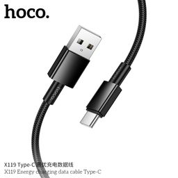 Dây Sạc Hoco X119 - 2.4A, 1M Bọc Dù Nylon Chống Rối, Truyền Dữ Liệu Ổn Định