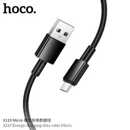Dây Sạc Hoco X119 - 2.4A, 1M Bọc Dù Nylon Chống Rối, Truyền Dữ Liệu Ổn Định