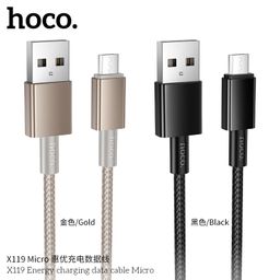 Dây Sạc Hoco X119 - 2.4A, 1M Bọc Dù Nylon Chống Rối, Truyền Dữ Liệu Ổn Định