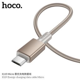 Dây Sạc Hoco X119 - 2.4A, 1M Bọc Dù Nylon Chống Rối, Truyền Dữ Liệu Ổn Định