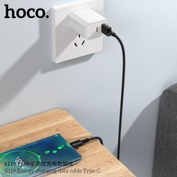 Dây Sạc Hoco X119 - 2.4A, 1M Bọc Dù Nylon Chống Rối, Truyền Dữ Liệu Ổn Định