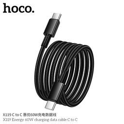 Cáp Sạc Nhanh Hoco X119 Energy 1M C To C 60W / C To iP PD27W Chống Rối Truyền…