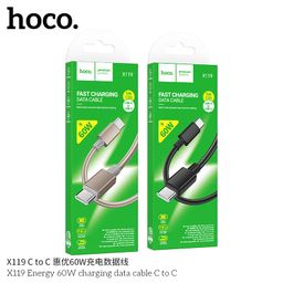 Cáp Sạc Nhanh Hoco X119 Energy 1M C To C 60W / C To iP PD27W Chống Rối Truyền…