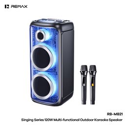 Loa Bluetooth Karaoke REMAX RB-MB21 Kèm 2 Micro Không Dây Công Suất Lớn 120W B…