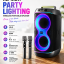 Loa Karaoke REMAX RB-MB11 80W Kèm 2 Micro Không Dây Bluetooth 6.0 Đèn LED Party Âm Thanh Sống Động