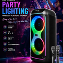 Loa Karaoke REMAX RB-MB10 Kèm 2 Micro Không Dây Công Suất 140W Bluetooth 6.0 Loa Kép 8 Inch