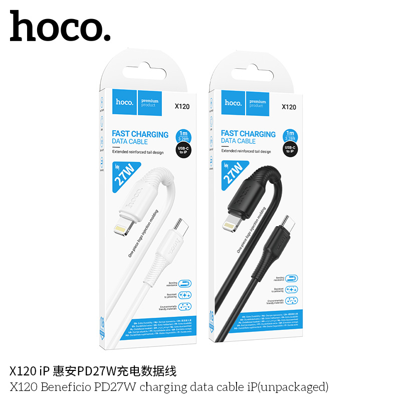Cáp Sạc Nhanh Hoco X120 Beneficio 60W/PD27W Truyền Dữ Liệu Ổn Định Dây PVC Bền Bỉ