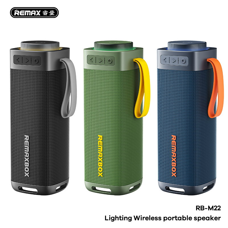 Loa Bluetooth REMAX RB-M22 30W Hỗ Trợ TWS, Đèn RGB Kép Cực Đẹp, Pin Đến 8.7 Giờ, Nghe Nhạc Cực Chất