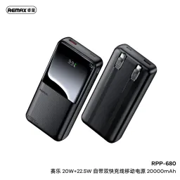 Pin sạc dự phòng Remax RPP-680 20000mAh Kèm 2 cáp sạc nhanh 20W+22.5W, Màn Hìn…