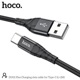 Cáp Sạc Nhanh DU02 Plus Charging data cable 2M, Dây Bọc Dù Chống Gãy, Hỗ Trợ S…