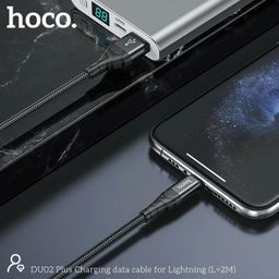 Cáp Sạc Nhanh DU02 Plus Charging data cable 2M, Dây Bọc Dù Chống Gãy, Hỗ Trợ S…