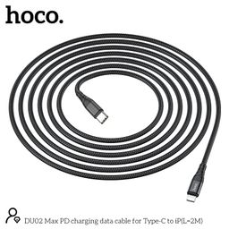 Cáp Sạc Nhanh Hoco DU02 Max Type-C to L PD 20W, Dây Bọc Dù Nylon, Hợp Kim Nhôm…