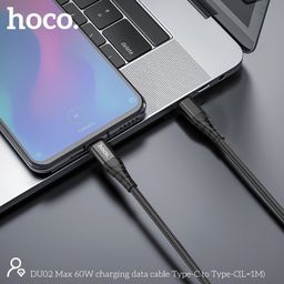 Cáp Sạc Hoco DU02 Max 60W Type-C to Type-C Sạc & Truyền Dữ Liệu Cho Laptop Điệ…