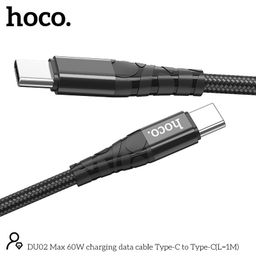 Cáp Sạc Hoco DU02 Max 60W Type-C to Type-C Sạc & Truyền Dữ Liệu Cho Laptop Điệ…