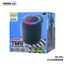 Loa Bluetooth REMAX RB-M81 7W, Đèn LED Party Light, Hỗ Trợ Bluetooth USB TF FM…
