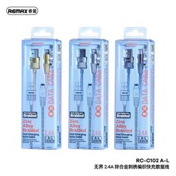 Cáp sạc Usb-Lighting bọc dù Remax RC-C102 A-L 1.2M 2.4A