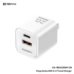 Củ sạc nhanh REMAX Kings 20W A+C Charger CA-18(AC20W) hỗ trợ sạc nhanh, thiết…